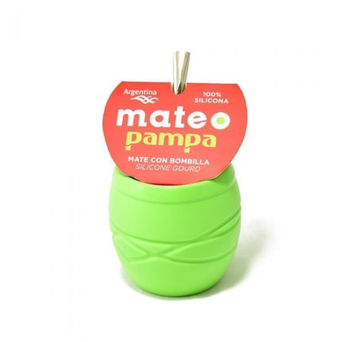 Silicone Pampa Mate Gourd Unique Design with Bombilla Included - Dishwasher Safe, Easy To Empty by Silicosas (Various Colors Avilable)