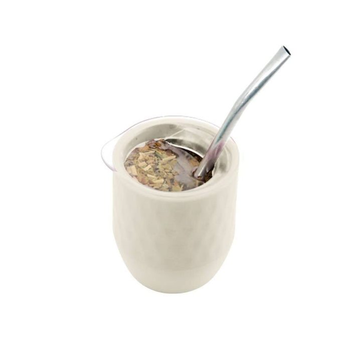 Mateava Mate with Bombilla Straw & Lid, Anti-Spill Mate Cover Lid