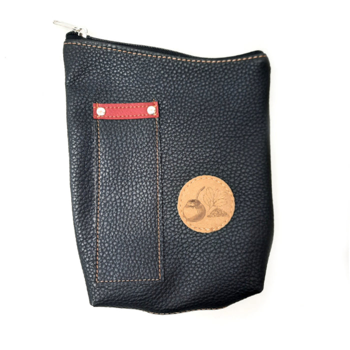 Bolsa de bolso de couro Yerbero Eco Cuero com fecho para erva-mate, capacidade aproximada de 500 g / 1,1 lb (várias cores disponíveis) 