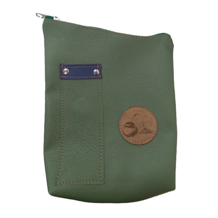 Yerbero Eco Cuero Leather Pocket Bag with Closure For Yerba Mate, 500 g / 1.1 lb approx capacity (Various Colors Available)